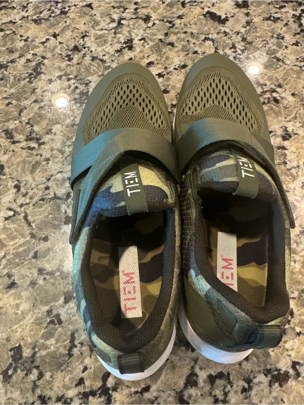Women's Olive Green Camouflage Cycle Shoes.